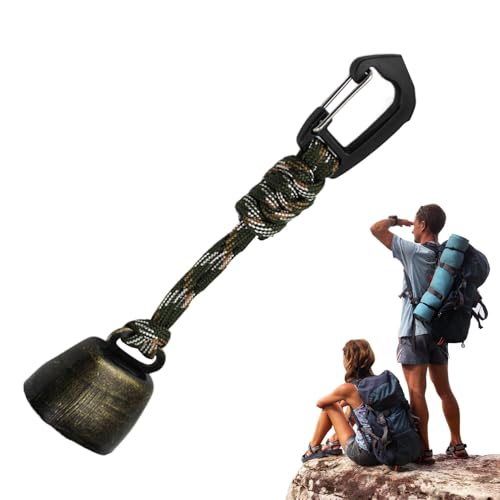 Campane da trekking per orsi, campanello antiorso, campanello di sopravvivenza per esterni, con silenziatore, set di campane di protezione orso per zaino in spalla, ciclismo, cabine, campeggio
