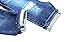 KIDSCOOL SPACE Kids Ripped Holes Patched Fashion Elastic Band Inside Slim Jeans,Blue,4-5 Years