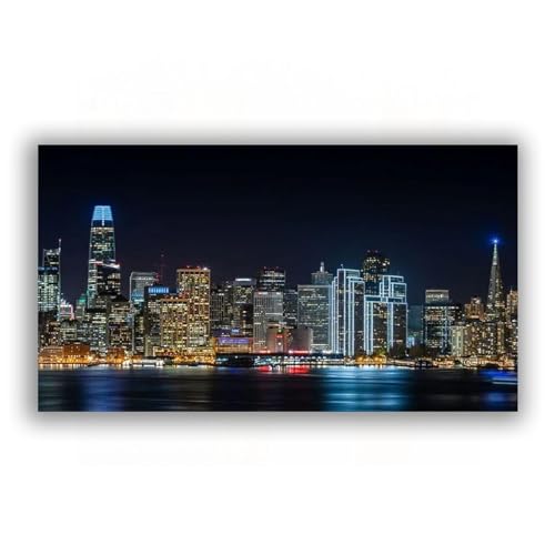 Peinture murale avec vue urbaine New York 30x54 cm affiche toile