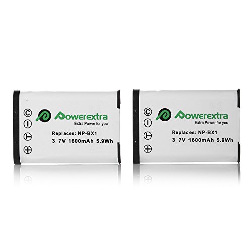 Powerextra 2 Pack Replacement Sony Np-Bx1 Li-Ion Battery And Charger Compatible With Sony Np-Bx1/M8 And Sony Cyber-Shot Dsc-Rx100, Dsc-Rx100 Ii, Dsc-Rx100M Ii, Dsc-Rx100 Iii, Dsc-Rx100 V #TOP4