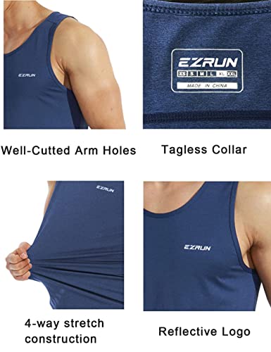 image for EZRUN Men's Quick Dry Sport Tank Top for Bodybuilding Gym Athletic Jog