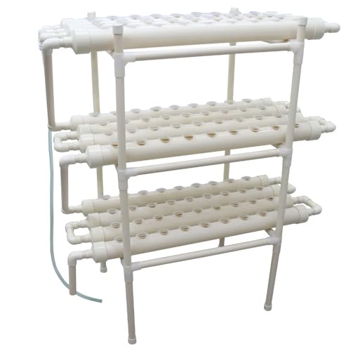 INTBUYING Hydroponics Growing System 108 Holes 12 Pipes 3 Layer Plant Site Grow Kit Horizontal Diameter of The Growing Pipe: 2.5”