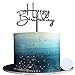 10 PCS Black Happy Birthday Cake Topper Acrylic Cupcake Topper A Series of Birthday Cake Supplies Decorations