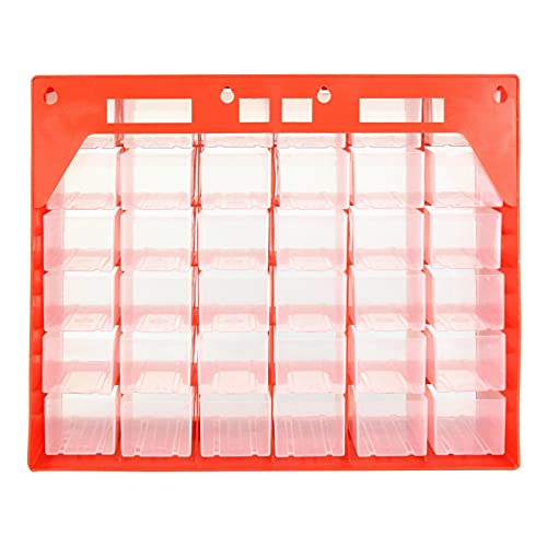 Rhino 36 Drawer Plastic Parts Storage Hardware And Craft Cabinet, Red #TOP3