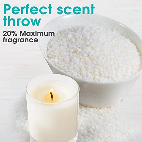 Natural Soy Wax Candle Making Kit And Candle Making Supplies,10 Lbs Bulk Organic Soy Wax For Candle Making, 100 6-Inch Candle Wicks, 2 Metal Centering Devices,112 Wick Stickers, 8 Dye Blocks #TOP5
