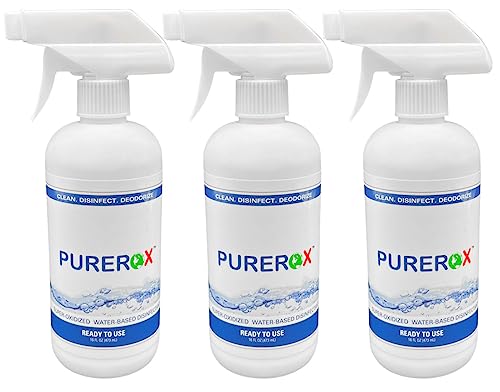 PUREROX disinfectant (16oz, 3pk) Eliminate 99.99% viruses HIV, norovirus, monkeypox, and bloodborne pathogens, bacteria and fungi. PUREROX Hypochlorous HOCL technology. Used in Hospitals, Safe for Use Anywhere in Household, School, Medical, Commercial Facilities. Zero toxic residue. No Rinse. Suitable for All Surfaces. -  HSP, sample_sku_17249
