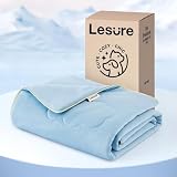 【極冷感 Q-MAX 0.4超】Lesure ペット ひんやりマット 犬 猫 [OEKO-TEX認証クラス2取得] 暑さ対策 熱中症対策 クールマット 接触冷感 丸洗いOK (ブルー 75x100cm)