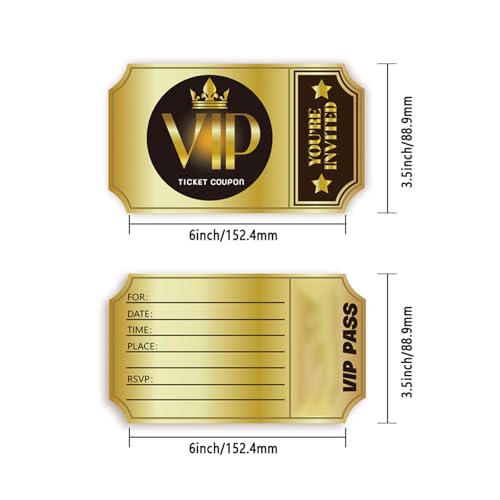 Cartes d'invitation VIP double face de qualité pour réception