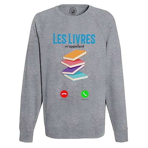 Sweat Homme Passion Lecture idéal pour vos moments de détente dans votre bibliothèque