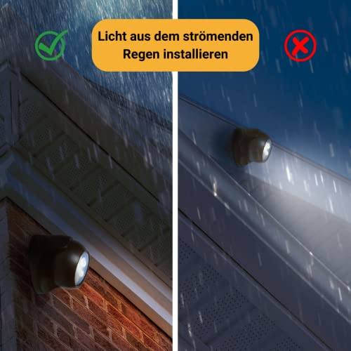 Proxinova LED-Wandleuchte für den Innen- und Außenbereich, hell, kabellos, Fulcrum-Bewegungsmelder, Verandalicht/Scheinwerfer… – Ansicht 5