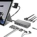 Produktbild Surface Pro 4/5/6 Hub Dockingstation mit LAN-Anschluss, 2 Video-Anschlüssen(HDMI+VGA),3 USB 3.0+USB 2.0-Anschluss, Audio-Anschluss,USB C-Anschluss,SD+TF-Kartensteckplatz,Micro USB-Anschluss