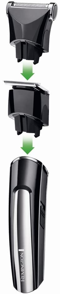Remington Barttrimmer Set Herren MB4110 (inkl. 2 Aufsteckköpfe: Präzisionsklinge&Folienrasieraufsatz, Netz-/Lithium Ionen Akkubetrieb, USB-Ladefunktion inkl. Kabel + Tasche) Bartschneide Set - Image 4