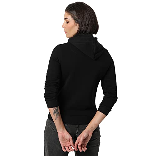 Image of Campus Sutra Women's Cotton High Neck Sweatshirt