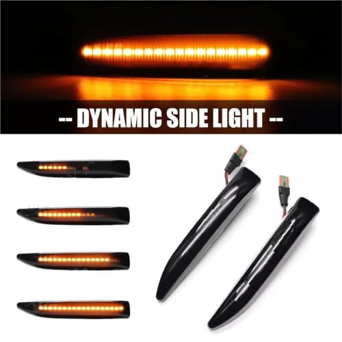 Intermitente retrovisor LED dinámico ahumado para BMW Serie 7 E65 E66 2001-2008 3
