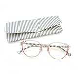 [SCANDINAVIAN PATTERN COLLECTION] 老眼鏡 北欧柄 アプリコット ブルーライトカット 専用ケース付 レディース おしゃれ SPC-007-2+1.50