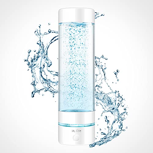 H2 Life Hydrogen Sport Water Bottle, Professional Hydrogen-rich Water Generator with SPE and PEM, 320ml 3200PPB Dual Mode Hydrogen Water Maker ionized for Travel Hiking Swimming