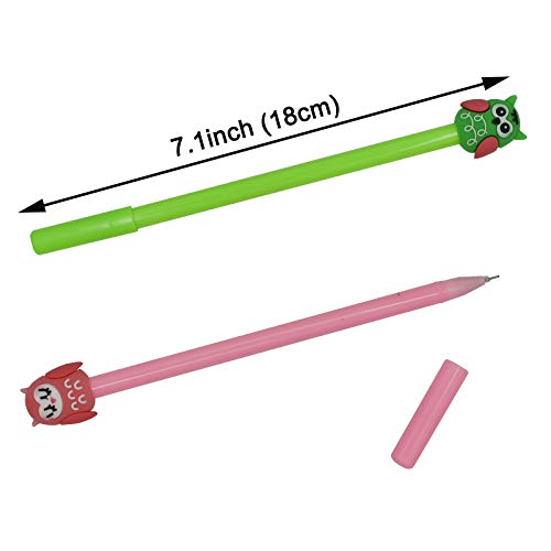 Set 12 bolígrafos roller con diseño de búho miniatura 2