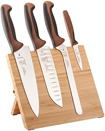 Mercer Culinary Millennia Colors 5-Piece Magnetic Board Set with Chocolate Handles, Bamboo