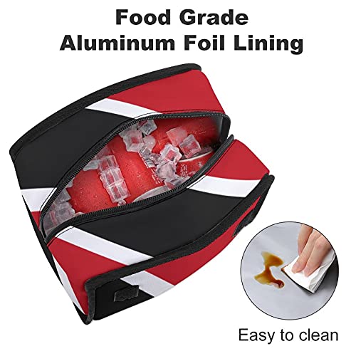Trinidad And Tobago Flag Lightweight And Large-Capacity Lunch Bag, Aluminum Foil Lining Is Leak-Proof And Easy To Clean #TOP3