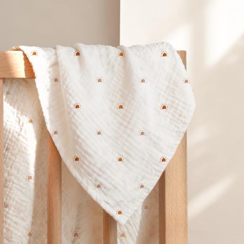 Image of lulumoon Muslin Swaddle Blankets for Baby: 100% Cotton Receiving Blankets