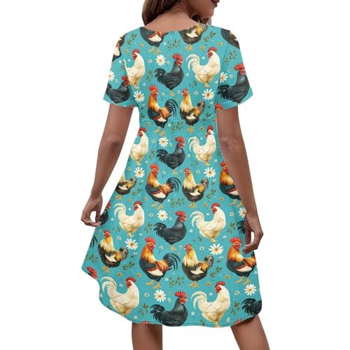 Image of Women's Summer Formal Dresses Short Sleeve Wrap V Neck Dresses Bridesmaid Wedding Guest Dress with Pockets