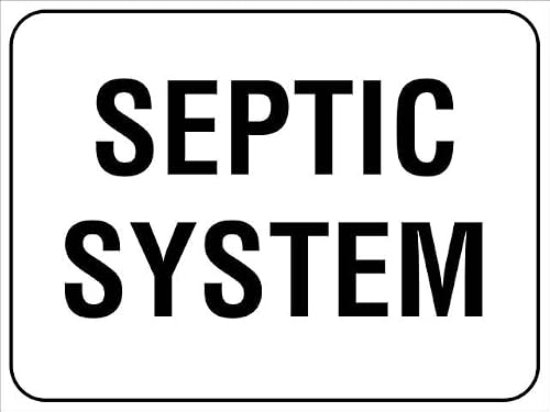 Xewazd A1709 Septic System Sign Metal 12"X8" Rust Free Aluminum,Indoor & Outdoor Use For Fence And Yard