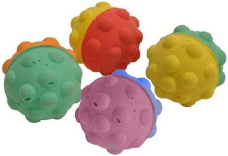 COASTAL PET RASCALS 1.5 SPONGE BUMPY BALL CAT TOY (COMES IN MULTI COLORS). by Coastal