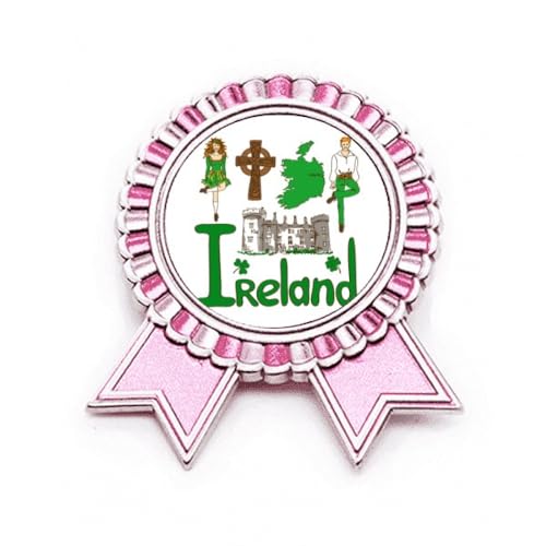 Broche symbole national de l'Irlande en métal rose taille M pour accessoire