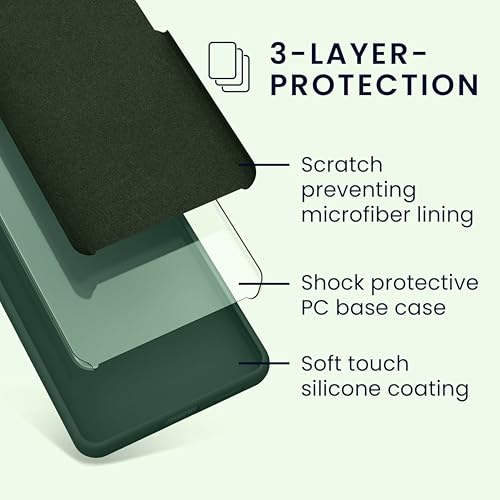 Image of SBMS Liquid Silicone Case for iPhone 15 Pro 6.1-Inch, Logo Cut Silky-Soft Touch Full-Body Protective Phone Case, Shockproof Back Cover for iPhone 15 Pro (Light Green)