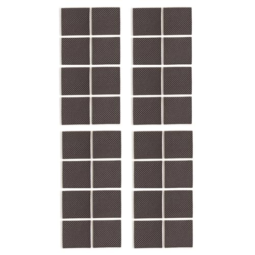 Furnigear Non Slip Furniture Pads - Self Adhesive Rubber Anti Skid Pads Grippers Rubber Chair Feet Furniture Pad for Hardwood Floors -Protectors for Furniture Table Legs Anti Slip 32 Pcs 1-1/2" Square