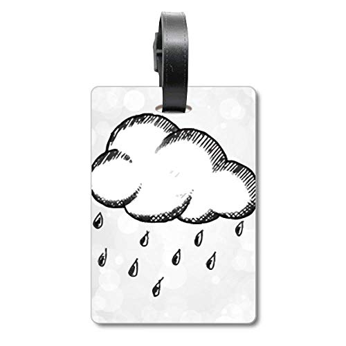 Étiquette valise pluie fait main accessoire de voyage durable