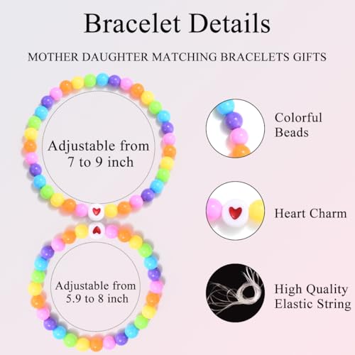 First Day of School Preschool Kindergarten Bracelet Mommy and Me, Mother Daughter Matching Bracelets, Back to School Gifts for Daughter from Mom4