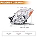 corkiauto Headlight Assembly Replacement for 2007 2008 Toyota Yaris 2 Door Hatchback Halogen Headlamp Pair,Chrome