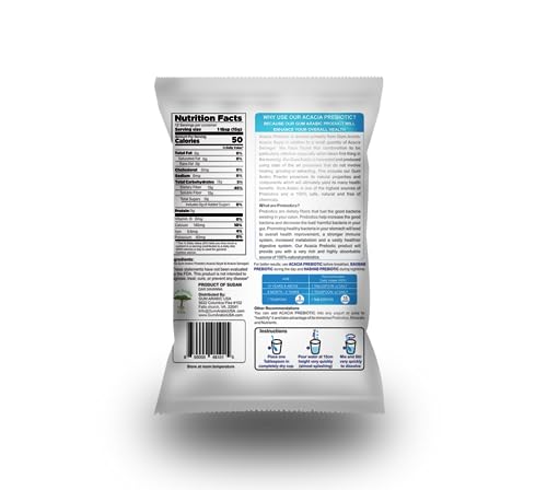 Acacia PREBIOTIC - E414 Acacia Fiber - Pure Gum Arabic Powder - Acacia Seyal + Acacia Senegal Mix - Image 4
