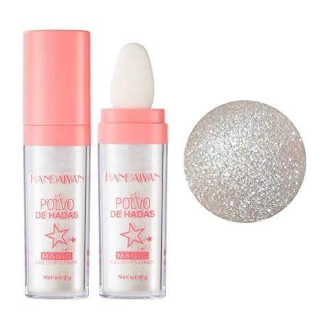 SENGHUI Glamaz Highlight Powder Stick,HANDAIYAN Polvo de hadas Highlighter,Brightens Makeup Stick for Face Body Glitter Hair Cosmetic (White Moonbeam) Cover