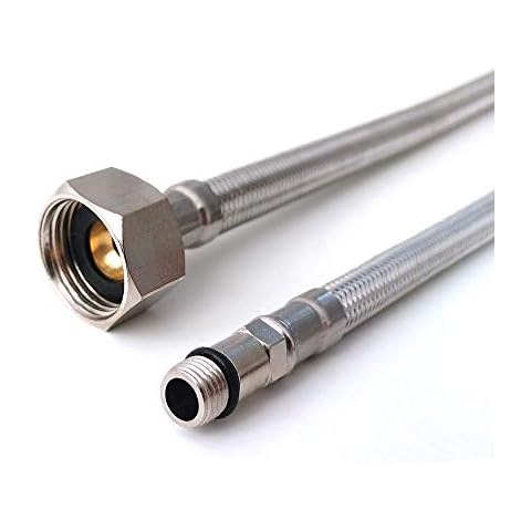 Xcel Home™ 2 x M12 x1/2 BSP (400mm) Kitchen/Basin Monobloc Mixer Tap Connectors Flexi Pipes Tails Cover