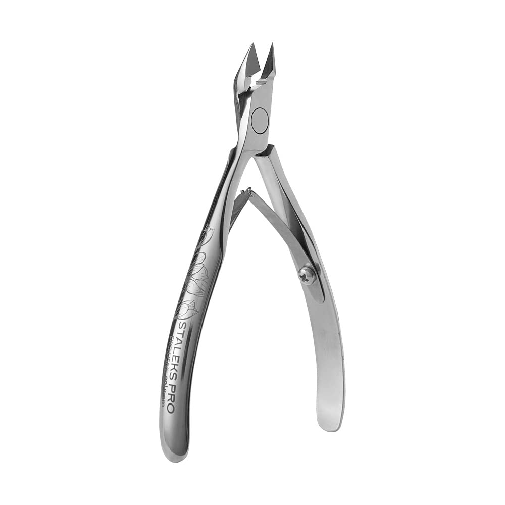 STALEKS PRO - ExCLUSIVE 20 Alicates profesionales para cutículas 8 mm (flor de magnolia)