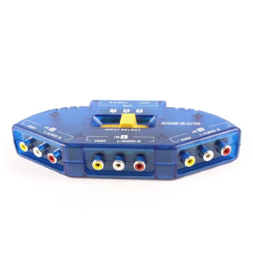 uxcell AV Audio Video 3 Way Switch Game Selector Switcher Splitter 3 in 1 Out