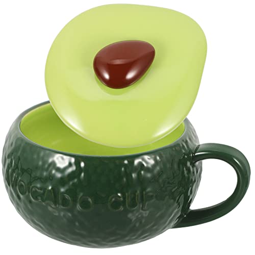 OFFSCH Fruit-shaped Ceramic Cup with Lid Tea Infuser Drink Container Milk Bottle for Breakfast Home Shop