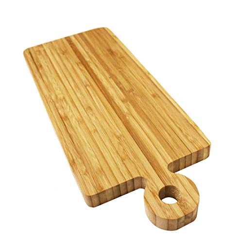 Simply Bamboo Natural Brown Organic Edge-Grain bamboo wood Paddle Server/Cutting Board, 16â€X6â€X.750â€