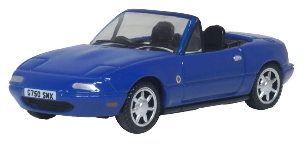 Oxford Diecast, Car, Mariner Blue, 1:76 Scale Model, Mazda MX5 Open 76MAZ003, Adult Collectible