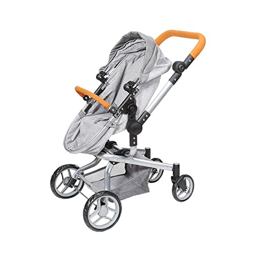 KNORRTOYS.COM 90932 Puppenwagen Boonk-Stone Brown, 59 x 42 x 80 cm