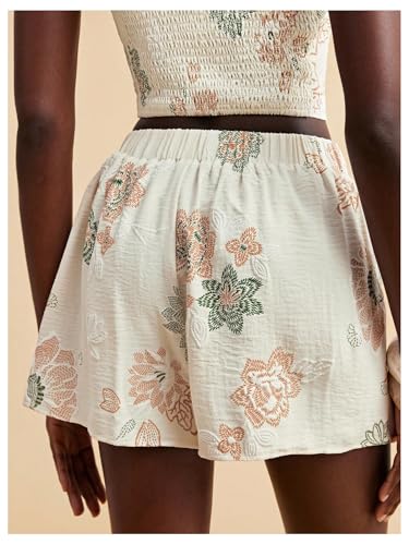 Image of SweatyRocks Women's Boho Mini Skirts Floral Shorts Tie Side Wrap Skorts