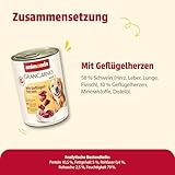 animonda GranCarno Adult mit Geflügelherzen (6 x 400 g), Hunde Nassfutter für ausgewachsene Tiere, Nassfutter für Hunde mit 100% frischen, fleischlichen Zutaten, Hundefutter ohne Getreide