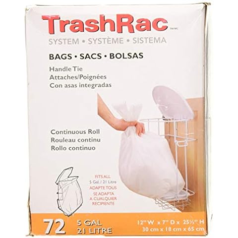 TrashRac Refill Bags 87072 For 5 Gallon Frame - 72 Count Cover