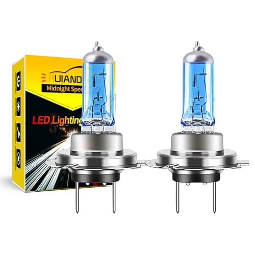 Ruiandsion 2 unids Bombilla Halógena H7 100W 24V - Xenon Blanco 6000K para Faros Antiniebla - Alta Intensidad y Larga Duración - Ideal para Camiones y Vehículos Comerciales