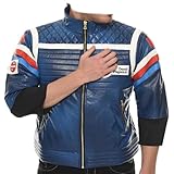 Nuixen ltd Party Poison Punk Jacket for Mens (US, Alpha, Small, Regular, Regular, Blue)