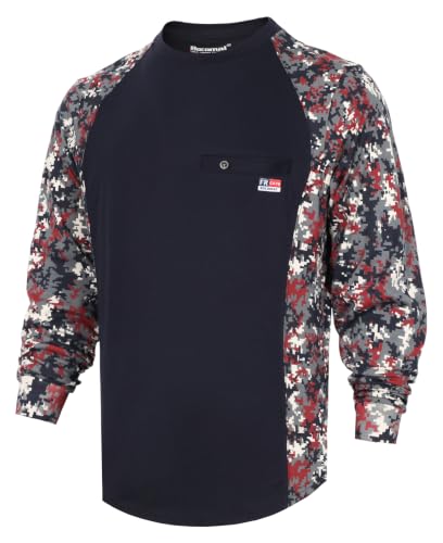 Image of BOCOMAL FR Shirts Crewneck 5.5oz Paisley Camo Two-Tone Long Sleeve CAT2