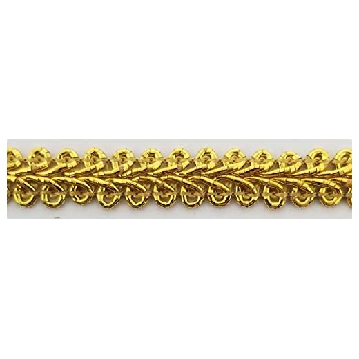 3/8" Metallic French Chinese Braid Gimp Trimming - 20 Yards - Made in USA! (Gold)