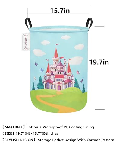 Queenlala Large Storage Basket,Laundry Hamper/Bathroom/Home Decor/Collapsible Round Storage Bin,Boys And Girls Hamper/Boxes/Clothing thumb #1